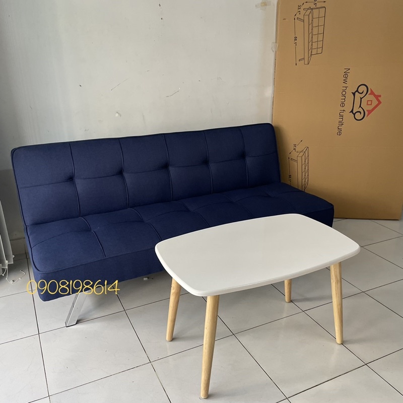 (Hàng Xuất Khẩu)Sofa Giường  - Sofa Bed vải bố màu Xanh Navy - Bàn ghế phòng khách giá rẻ