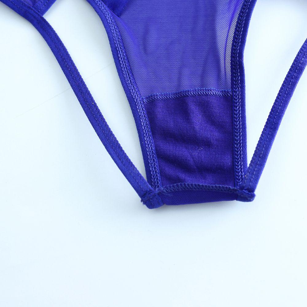 OCEANMAP Quần Lót Nylon Trong Suốt Lưng Thấp Đính Nơ Cho Nữ
