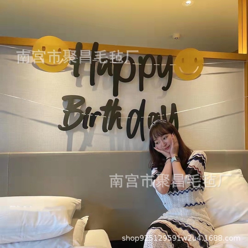 Dây Cờ Happy Birthday Happy Anniversary Trang Trí Tiệc Sinh Nhật Phong Cách Hàn Quốc - Yori Party