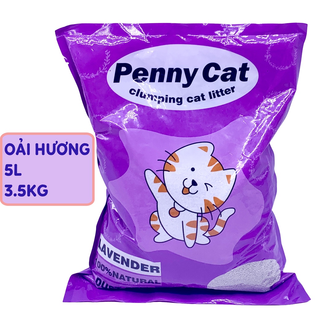 Cát vệ sinh cho mèo siêu thấm hút vón cục khử mùi Penny Cat