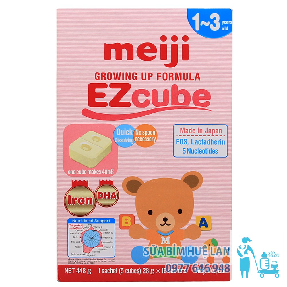 Sữa Meiji 1-3 EZcube Hộp 448g