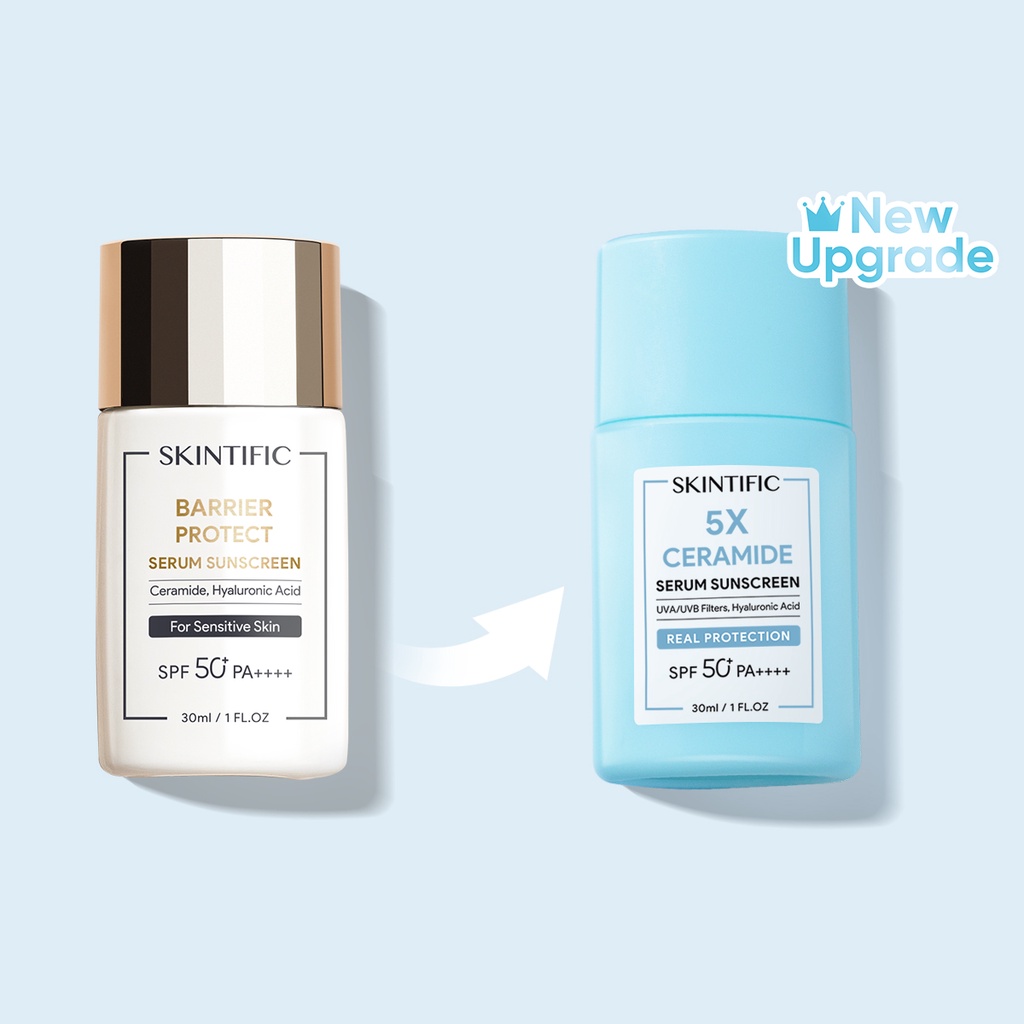 SKINTIFIC Kem chống nắng 5X Ceramide 30ml SPF 50+ PA++++ UVA UVB kem chống nắng cho da mặt