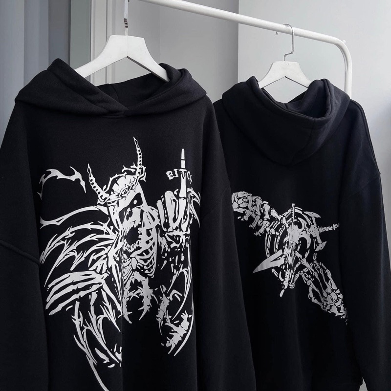Áo Hoodie DEVIL V2 Màu đen Form Rộng Unisex - Suti House
