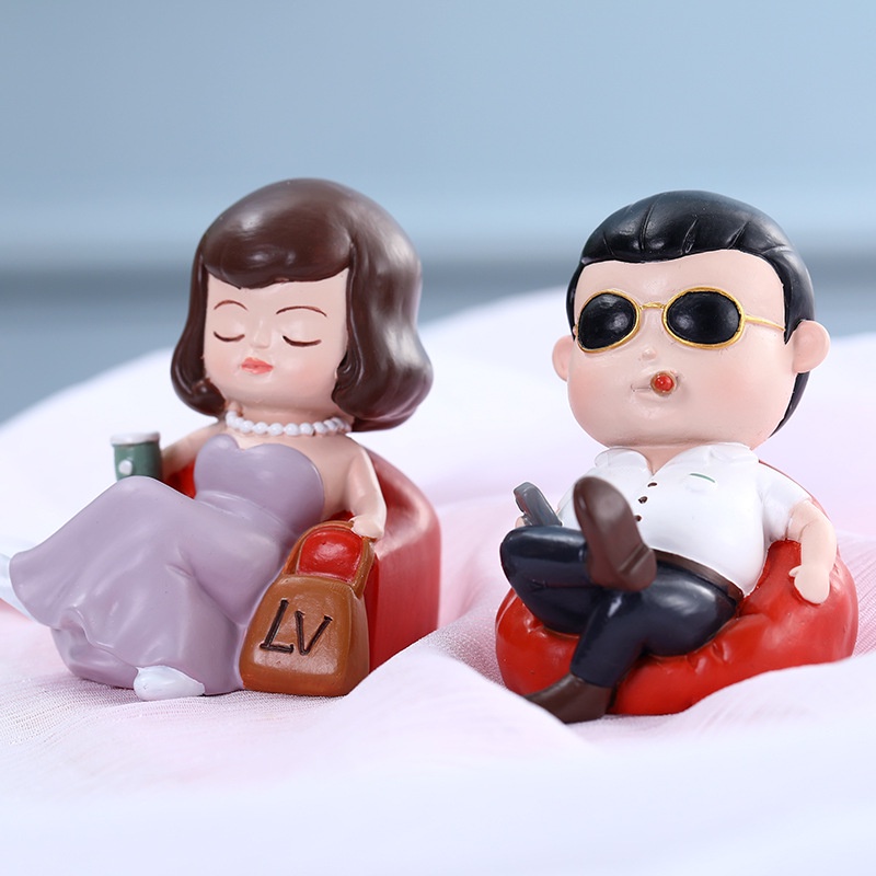 phụ kiện trang trí bánh kem [FREESHIP] tượng quý ông quý bà gangnam style