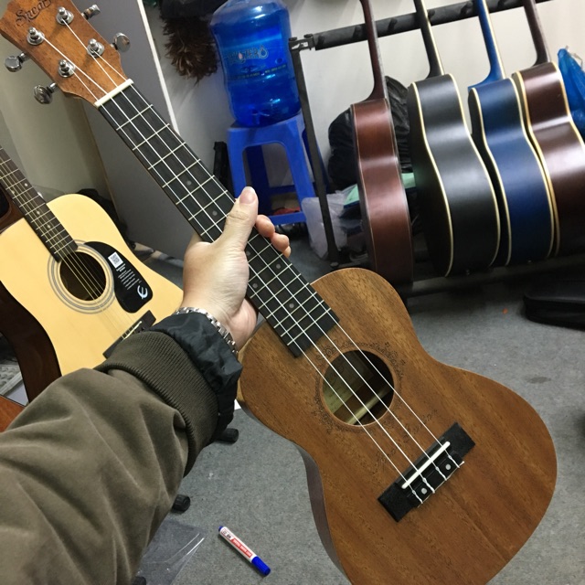 ĐÀN UKULELE CONCERT VIỀN HOA ( Tặng kèm phụ kiện )