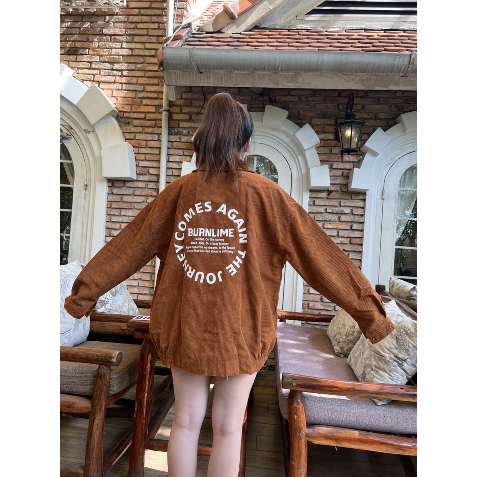 Áo Khoác Nữ From Rộng JONEY Vải Nhung Gân Phong Cách Ulzzang - ZoZo