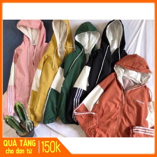 Áo khoác giá sỉ - Áo khoác dù form rộng tay phối màu trẻ trung kèm hình thật - Aokhoac.vn
