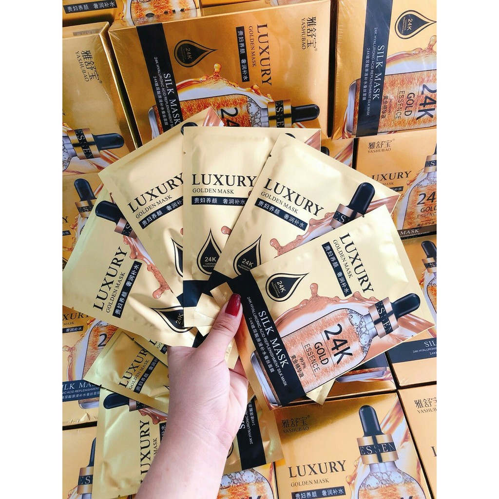 Mặt nạ vàng 24kLuxury hộp 10 miếng