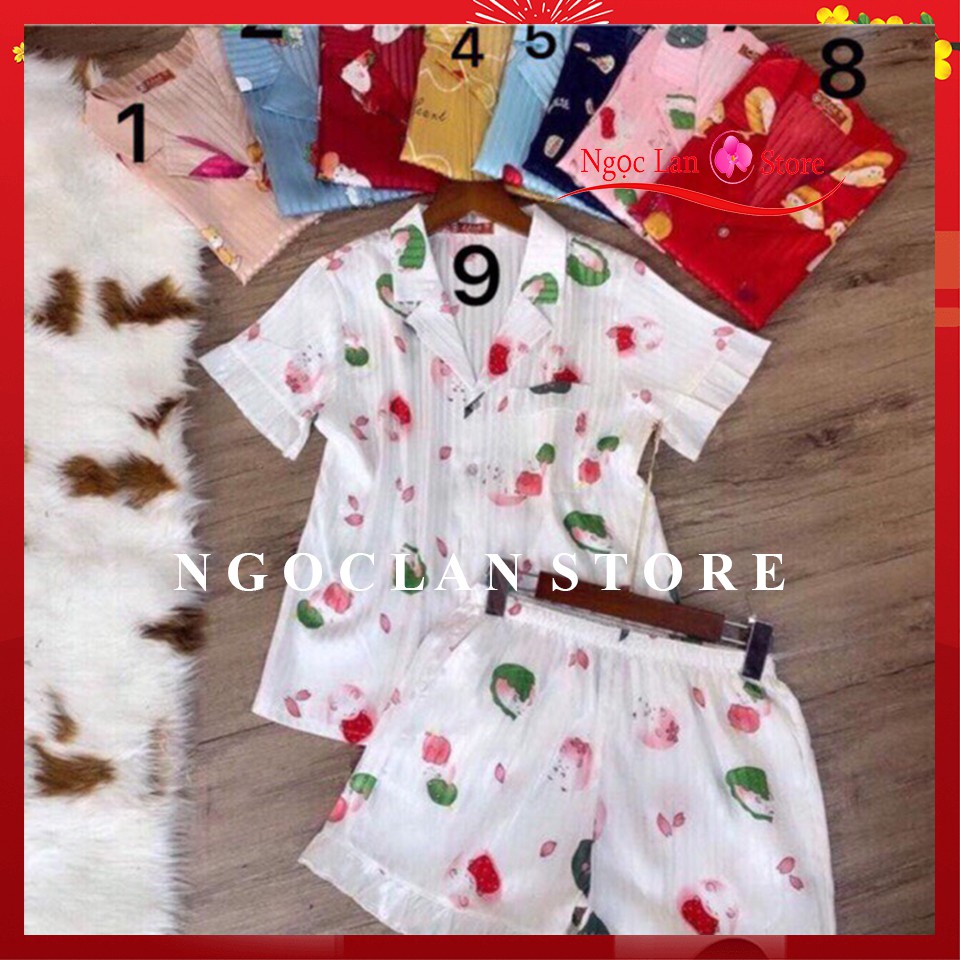 Pijama lụa gấm cao cấp( bộ đùi)