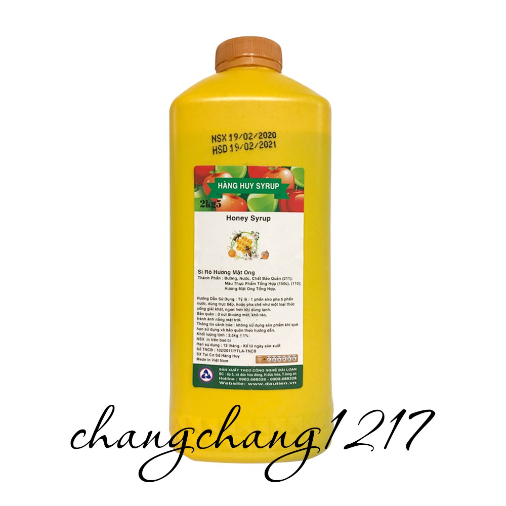 Siro Syrup Dou Xian Trình Huy Hàng Huy Có Đủ Các Mùi Bình 2kg5