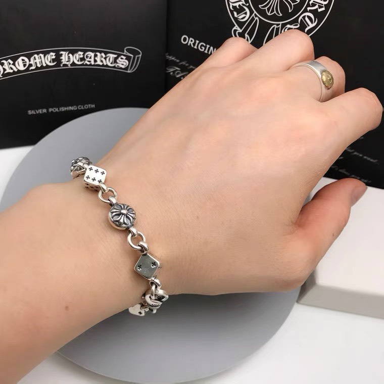 Vòng Tay Lắc Tay Chrome Hearts Xúc Xắc Thép Titan Không Gỉ Dành Cho Nam Nữ | BigBuy360 - bigbuy360.vn