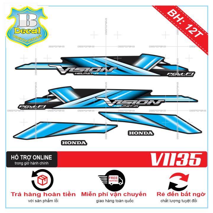 Tem VISION 2012 MẪU ZIN XANH ĐEN