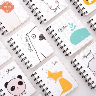 Sổ lò xo mini☄️CUTE☄️ cáo hổ mèo hoạt hình dễ thương