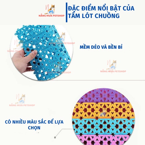 Tấm lót chuồng cho chó, lót sàn chống trơn trượt cho thú cưng