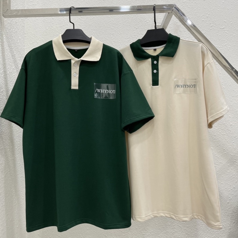 Áo thun polo Plastic WNS áo polo cổ trụ why not ép nhựa chất thun cá sấu cotton cao cấp