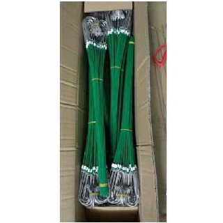 10 móc kẽm bọc nhựa dài 90cm mầu xanh để treo giỏ Lan