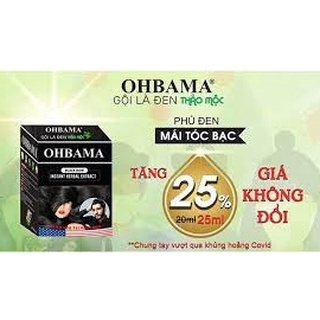 Dầu gội nhuộm tóc GỘI LÀ ĐEN OHBAMA mẫu mới ( gói 20ml )