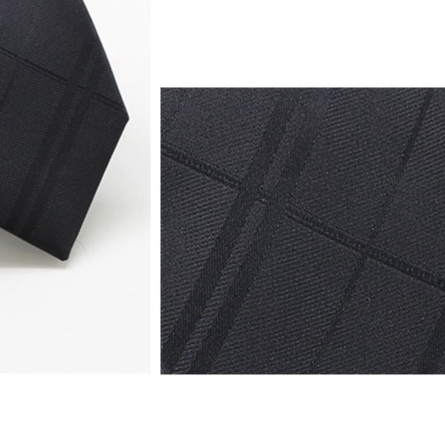 Cavat Nam 7cm thắt sẵn màu đen kẻ chéo thời trang, Calavat chú rể, Cà vạt công sở, Cravat dự tiệc