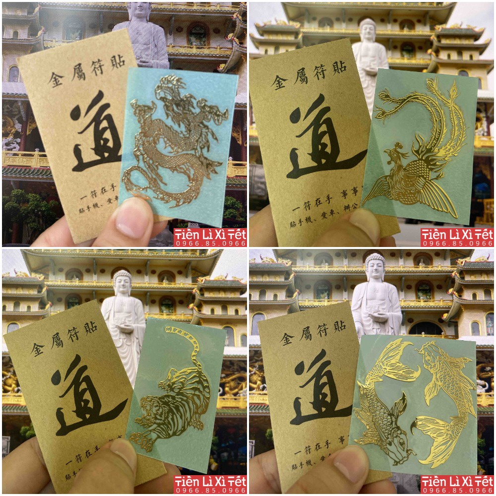 Miếng dán điện thoại hình con Rồng , Phụng , Song Ngư, Hồ , Mèo và nhiều hình khác