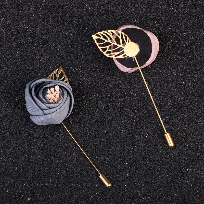 EFAN Ghim Cài Áo Hình Bông Hoa Màu Trơn Thời Trang Hàn Quốc Dành Cho Nam Nữ