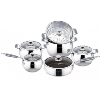 Bộ nồi cao cấp 6 món ARBER kèm xửng hấp có tay cầm chống nóng