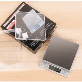 Cân tiểu ly điện tử làm bánh mini nhà bếp chính xác nấu ăn platform 3kg/0.01g i2000