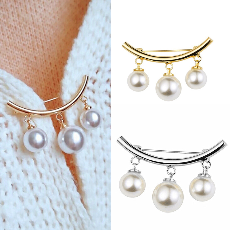 Kẹp Cố Định Áo Len / Cardigan Đính Ngọc Trai Thời Trang