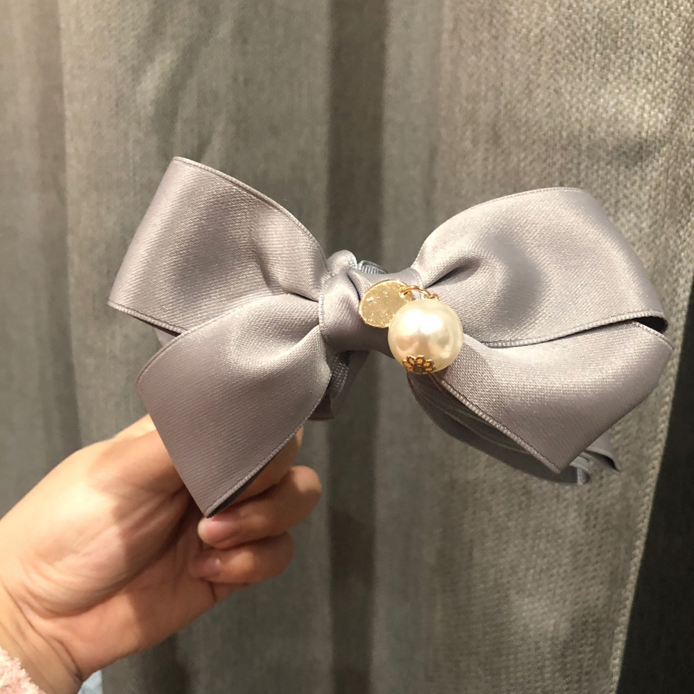 Kẹp Tóc Nơ Đính Ngọc Trai Giả Thời Trang Cho Nữ