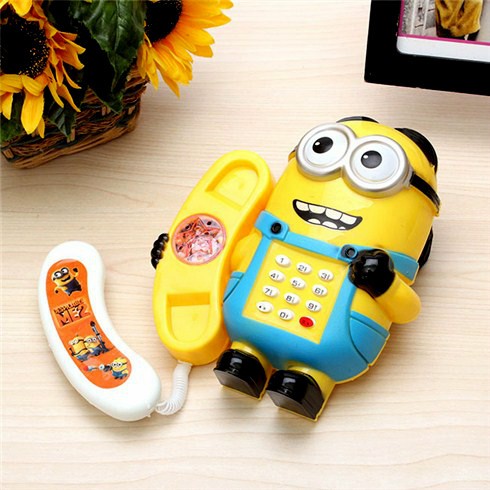 Điện thoại hoạt hình Minion có đèn nhạc vui nhộn cho bé