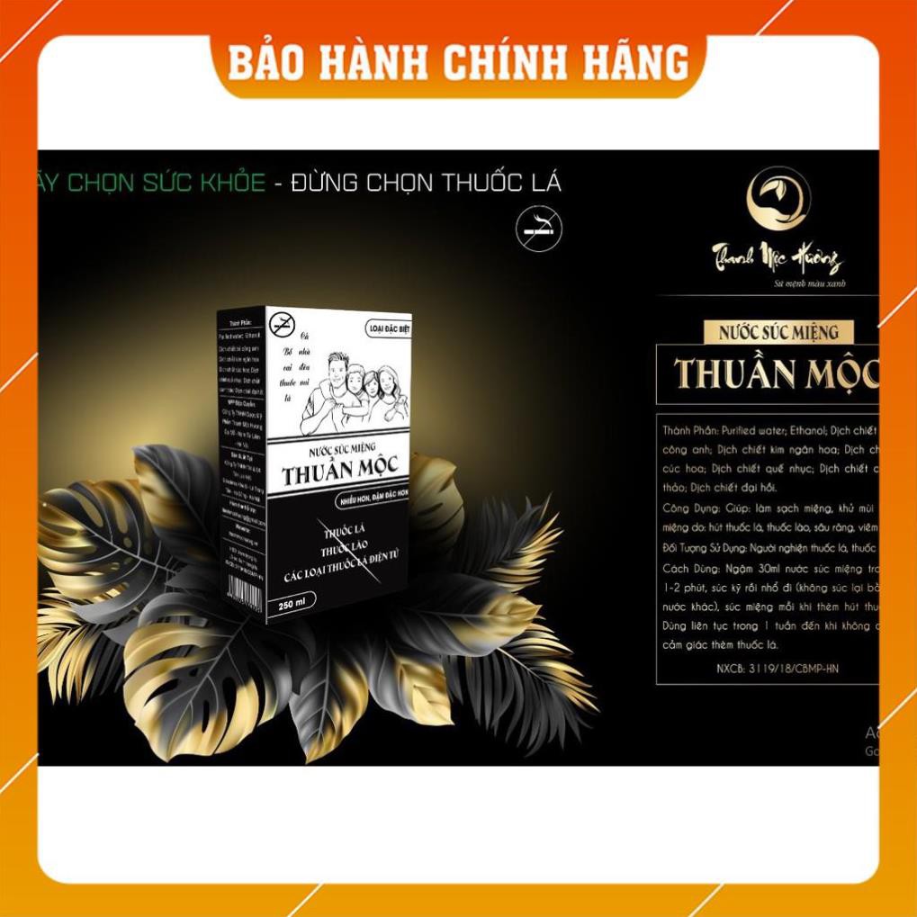 [CHÍNH HÃNG] Nước Súc Miệng Thuần Mộc - Cai thuốc lá, thuốc lào