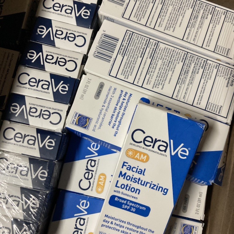 Kem dưỡng ẩm da Cerave AM chống nắng SPF 30 chính hãng từ Mỹ, thay thế kem chống nắng tốt