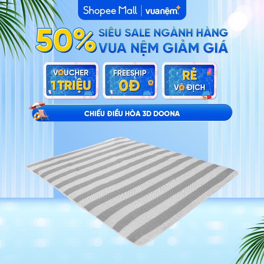 Chiếu điều hòa 3D Doona vải lưới cao cấp thoáng mát đủ size bảo hành bởi Vua Nệm