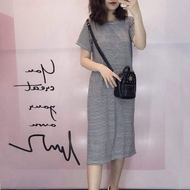 Com bo đầm + quần baggy