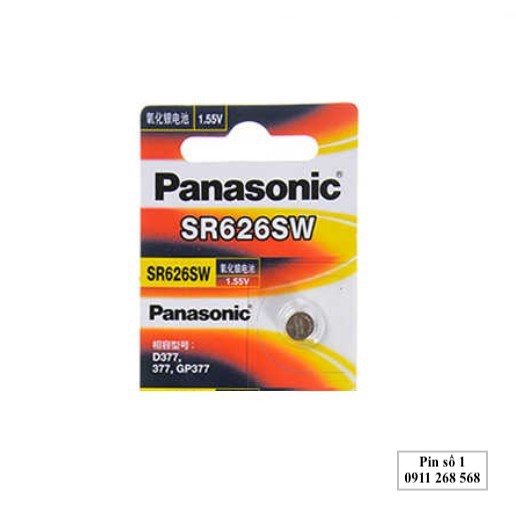 Pin SR626SW 377 626 AG4 Panasonic vỉ 5 viên dùng cho đồng hồ đeo tay