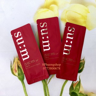 10 GÓI DÙNG THỬ SU:M37 ĐỎ - TINH DẦU SIÊU TRẺ HÓA LÀN DA  - SU:M 37 Fleur Regenerative Serum