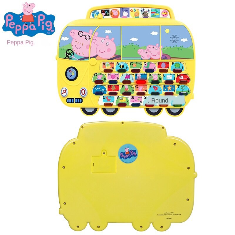Peppa Pig Car Educational Leaning Machine Kids Letter Campin Smart Music Toys Gifts