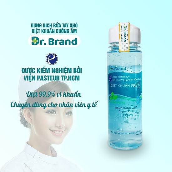 Nước rửa tay khô dạng gel Dr.Brand 100ml tiêu diệt nhanh vi khuẩn bảo vệ da tay hương cam quế và bạc hà dịu nhẹ