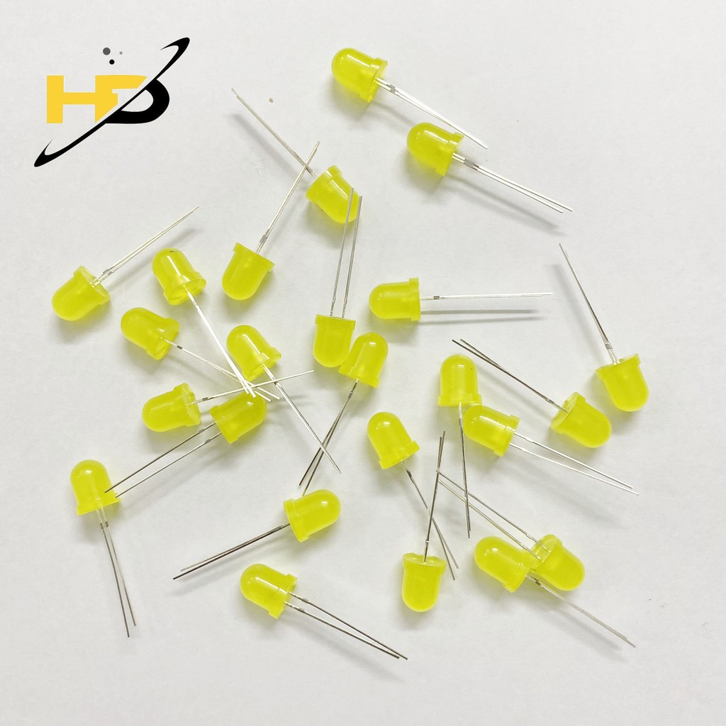 Led 8mm 2 Chân Siêu Sáng Các Màu Xanh Lá, Đỏ, Vàng