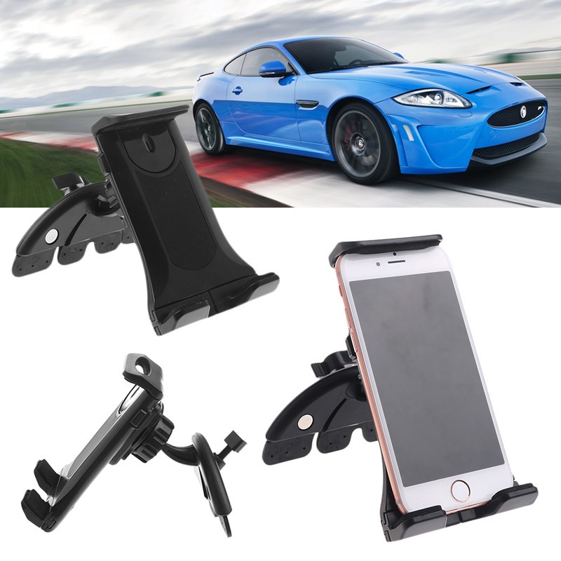 DOU Universal Adjustable Car CD Slot Mobile Mount Holder Stand For Phone Tablet PC