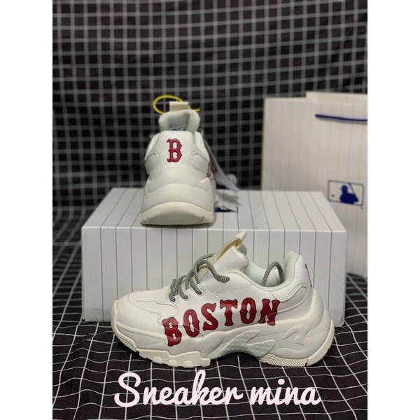 Giày Mlb Boston Chữ In . Giày Thể Thao Nam Nữ Sneaker Full Box