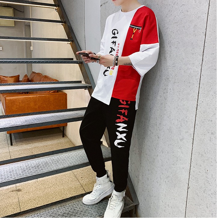 Bộ Quần Áo Thun Nam Tay Ngắn Quần Dài GiFanXu Sành Điệu SET NAM 9000026 R | BigBuy360 - bigbuy360.vn