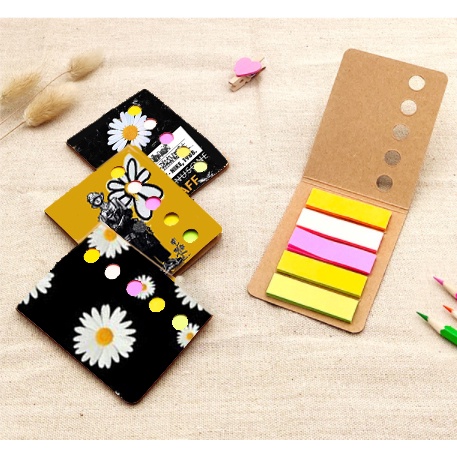 Sổ note 5 màu avocado N5I1 Thức ăn quả bơ trà sữa trứng lười yakult hoa cúc GD bò sữa gudetama shiba roro jump