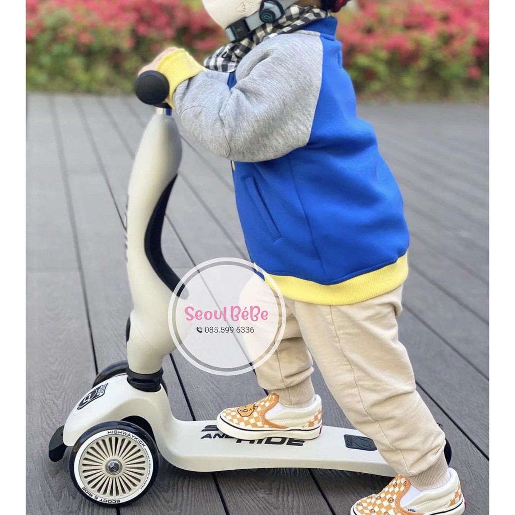 &lt;có sẵn&gt; Xe Scooter 3in1 Highwaytrick scooter and ride cho bé từ 1-5 tuổi hàng chính hãng (không kèm mũ)