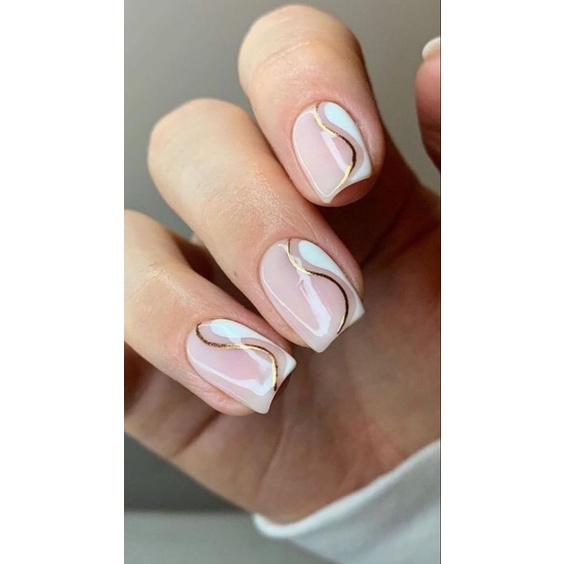 Sticker Nails 3D | Gold Line | Đường Vẽ Vàng Tráng Gương | Hình Dán Móng STZ-CS067