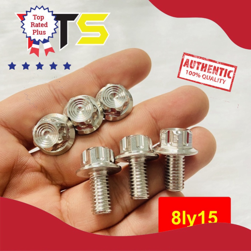 [HCM XẢ KHO MÙA DỊCH] ( 8ly V2 ) Ốc 8LY Salaya V2  size 8ly15, 8ly25, 8ly30, 8ly40 lắp gác chân, treo pô, ghi đông xe má