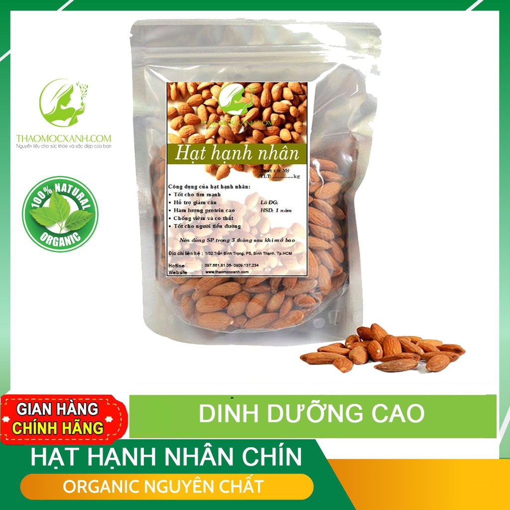 500g Hạnh nhân tách vỏ Mỹ [đã sấy chín