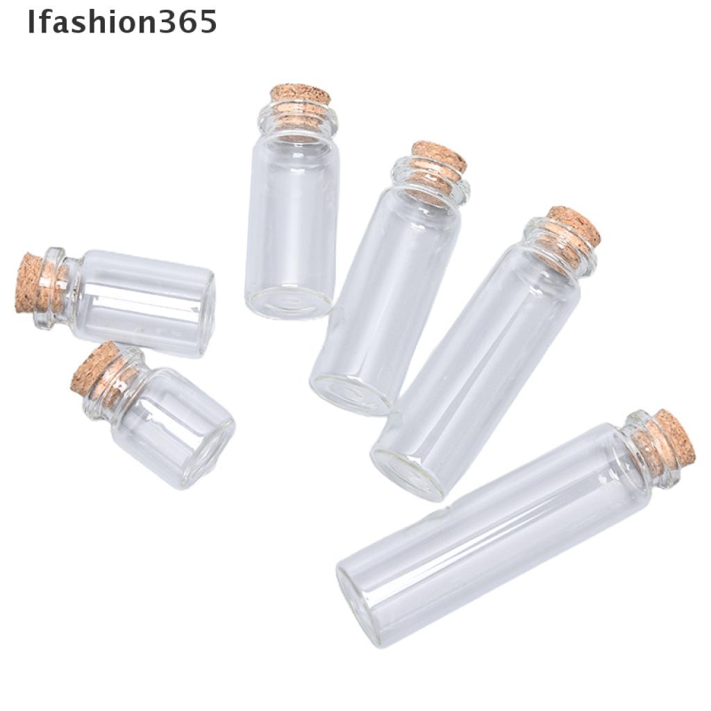 Set 10 lọ thủy tinh mini 365 với nút bần trong suốt trang trí tiệc cưới