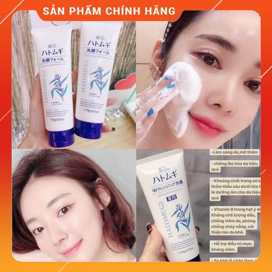 SỮA RỬA MẶT TRẮNG DA HẠT Ý DĨ HATOMUGI CLEANSING & FACIAL WASHING