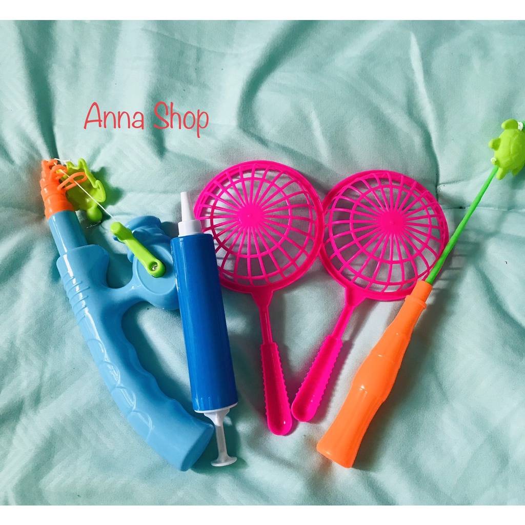 Đồ chơi Câu cá nam châm cho bé trong nước và trên cạn gồm Bể hơi cỡ lớn+Cần câu+Bơm+Cá