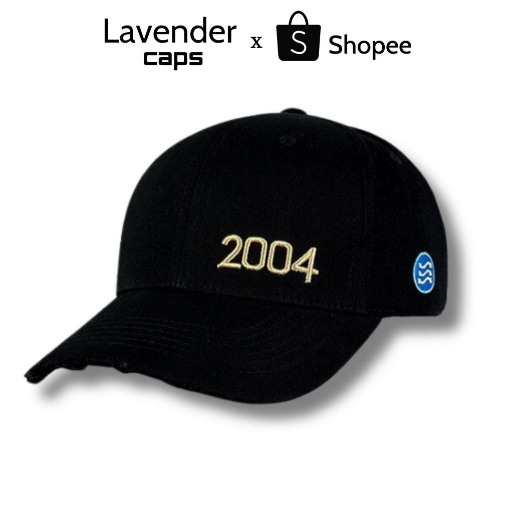 Nón kết Mũ lưỡi trai đen 2004 logo thêu dành cho nam nữ Free size